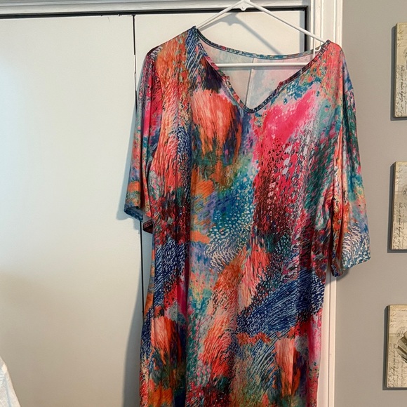 Colorful Abstract Print Dress - Picture 1 of 1